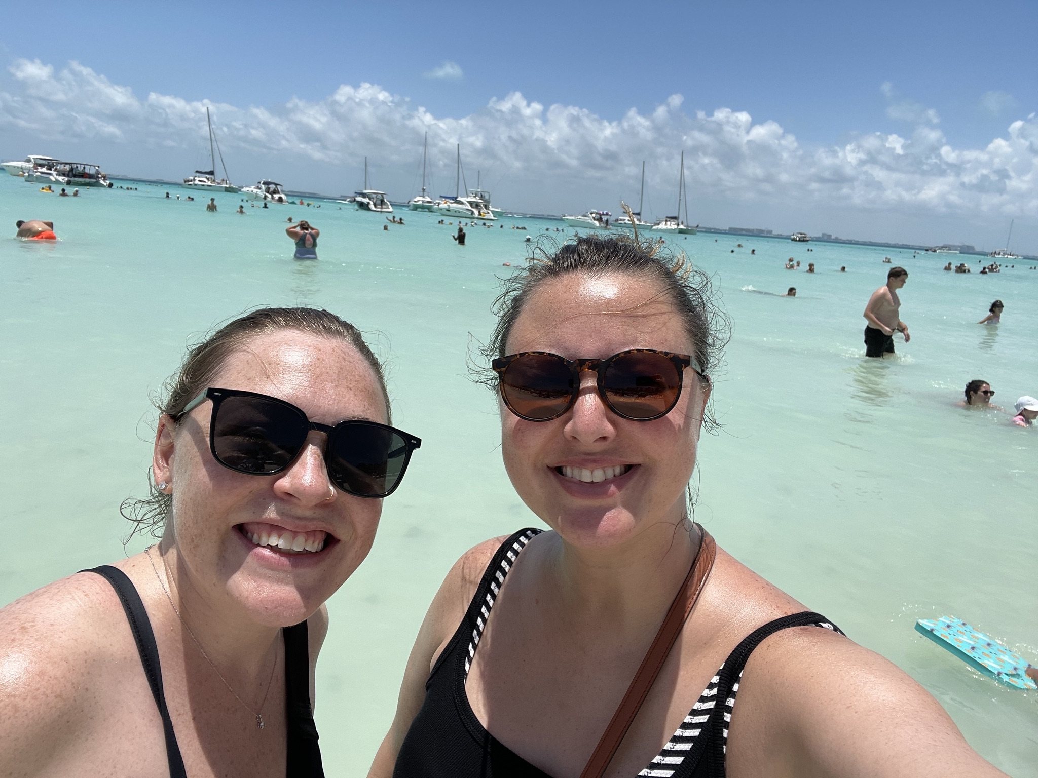 Julie and Kelli by the sea